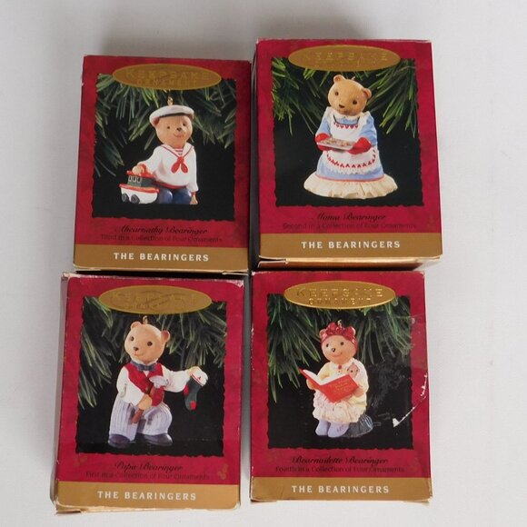 Bearingers Lot of 4 Hallmark Keepsake Ornaments 1993 with boxes - Picture 1 of 4